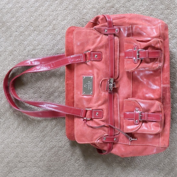 Tommy & Kate Red Leather Bag, - Picture 1 of 14